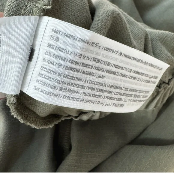 Abercrombie & Fitch Petite Utility Jumpsuit Military Green Cotton Long Sleeve - Picture 9 of 16